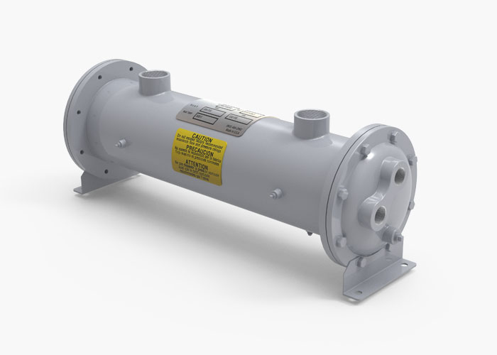 American Industrial CS Series water-cooled shell-and-tube compressor oil cooler